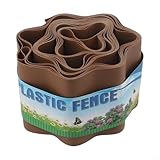 Robuste Kunststoff-Rasenkante – 10 m/15 m x 9 cm, wetterfeste Gartenbegrenzung, bodenebene Installation für Graskontrolle und Landschaftsdefinition (schwarz/grün) (10 cm x 9 m)
