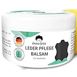 Emma Grün® Lederbalsam Lederfett Farblos 500ml [AUS BIENENWACHS] - Lederpflege für Schuhe, Jacken, Taschen & Sattel - Pflegemittel für Lederjacken & Lederschuhe - Sattelfett Made in Germany