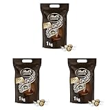 Lindt LINDOR Schokoladen Kugeln extra dunkel | ca. 80 Kugeln Edelbitterschokolade | Dunkle Schokolade mit 70% Kakao | Großpackung, Pralinen-Geschenk, 1kg (3er Pack)