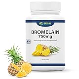Bromelain hochdosiert - Magensaftresistent Bromelain Kapseln - 750MG - 5.000 F.I.P bzw. 2.500 gdu/g pro 2 Kapseln (Tagesdosis) - 360 Kapseln pro Dose - Natürliches Enzym aus Ananas Extrakt - Vegan