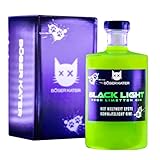 Böser Kater Blacklight Gin | Weltweit erster Schwarzlicht Neon Gin mit Leucht-Effekt | Partydrink | Fruchtiger Limettengeschmack | In hochwertiger Geschenkbox | Geschenkidee | 0,5l 40% Vol.