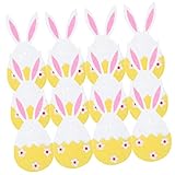 SOIMISS 12 Stück Teiliges Set Osterhase Besteck Aufbewahrungstaschen Niedliche und Löffelbezüge zur Tischdekoration für Ostern und Familienfeiern