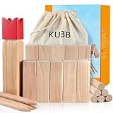 Großes Kubb Yard Game Set mit Tragetasche, Yard Games Set Viking Schachspiele Wurfspiel Set, Outdoor Camping Strand Hof Hinterhof Rasen Spiele für Erwachsene und Familie (L)