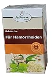 Bei Hämorrhoiden Tee, 20 x 2g, 6 Kräuter zur Unterstützung, mit Spitzwegerich, Roßkastanienblüten, wohltuend und effektiv