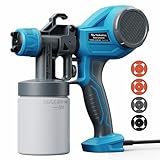 Tilswall Farbsprühsystem, Elektrische Lackierpistole Leichtgewicht mit 4 Düsen & 3 Spritzmustern, Farbsprühgerät 100 DIN-s, Ideales Farbspritzgerät für Möbel, Zäune, Wände, Schränke, DIY