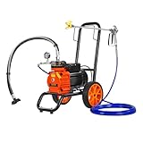 VEVOR Airless-Farbspritzgerät mit Membran, 1100 W effizientes Airless-Farbspritzgerät mit Wagen, 2000 psi Airless-Farbspritzgerät, mit Verlängerungsstang, 2 L/min Hochdruck Airless Farbsprühsystem