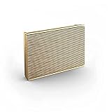 Bang & Olufsen Beosound Level - Kabelloser Tragbarer Wifi und Bluetooth-Lautsprecher (16 Stunden Akkulaufzeit), Cradle to Cradle Zertifizierter Nachhaltiger Lautsprecher - Gold Tone/Wood