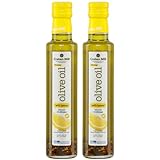 Zitronenöl 2x 250ml | Extra natives Olivenöl mit Zitronen | Aus Griechenland | Cretan Mill | + 20ml Jassas Olivenöl