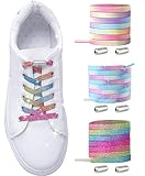 Elastische Schnürsenkel Ohne Binden | Elastische Schnürsenkel kinder Erwachsene - Gummi Schnürsenkel Schuhbänder Schnellverschluss Schnürsenkel Ohne Binden mit Metallkapsel für Sneaker, Laufschuhe