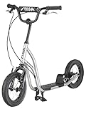 STIGA Air Scooter Großer Kickscooter - Robuster Cityroller, Höhenverstellbarer Lenker, Stahlrahmen, Handbremse, Aluminiumfelgen und Griffe - Geeignet ab 7 Jahren - Maximale Traglast 100 kg