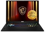 MSI Vector A18 HX Gaming-Laptop, 18' QHD+ 240 Hz Display, AMD Ryzen 9 9955HX, NVIDIA GeForce RTX 5070 Ti, 32 GB DDR5, 1 TB SSD, Windows 11 Home, QWERTZ Tastatur, A9WHG-081