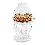 Vaguelly 1Stück Desktop Öllampe Aus Einstellbare Kerosinlampe Für Stimmungsvolle Beleuchtung Wohnzimmer Schlafzimmer Oder Buddha Halle Hochwertige Lotusöllicht Mit Abnehmbarem