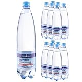 Natürliches Mineralwasser mit Kohlensäure Mineralwasser medium PET (Einweg) Wasser 1000 mililiter x 12 STÜCK mit pufai grocery (inkl. Pfand)