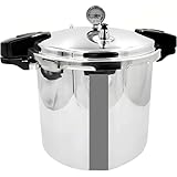 SHAIRMB 23-Liter-Schnellkochtopf, Aluminium-Schnellkochtopf, 22-Liter-Kochtopf Mit Digitalem Manometer, Universal-Schnellkochtopf, FüR Alle Herdarten,Silber