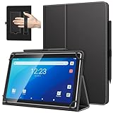 TiMOVO Universal Hülle für 10,1 Zoll Android Tablet mit Stiftschlaufe, Leichtes & Faltbares Standhülle mit Handschlaufe für Alle 9-11 Zoll Touchscreen-Tabletten, Schwarz