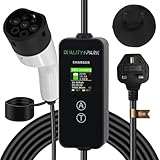 EV-Ladekabel, Typ 2 auf 3-poligen Stecker, 5 m, [8/10/13 A], EV-Ladegerät, 3,3 kW, verstellbarer Strom, tragbares 3-poliges EV-Ladegerät mit Zeitverzögerung, IP66 wasserdicht, Typ 2 Ladekabel für EV