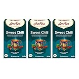 Yogi Tea - Sweet Chili, Ayurvedischer Bio Gewürztee, Mischung aus Kakaoschalen, Chili und Lakritz, Yogi Tee 3er Pack, 3x17 Beutel (51 Teebeutel insgesamt), Ideal als Geschenk