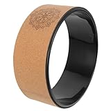 ERINGOGO Natürlicher Kork Yoga Wheel Rückenmassage Rad Rutsch Yogaroller Fitness Trainingshilfe für Flexibilität Balance und Wirbelsäulenkorrektur