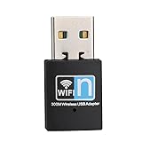 Ziyan WLAN Adapter, USB WLAN Stick Adapter 300 Mbit/s WLAN USB Adapter Wireless LAN WiFi Dongle Stick Network Adapter IEEE 802.11b/g/n für Windows, Mac und Linux