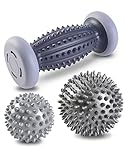 BOENFU Igelball Fußmassage Ball 3er Set Fußmassage Roller Hart Igelball Faszienball für Füße, Innovativer Fußmassageroller Fuß Igelball zur Linderung von Muskelkater