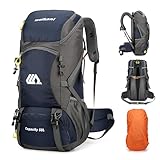 Mingfuxin Wanderrucksack 50L, Herren Damen Wasserdichter Trekkingrucksack Reiserucksack Outdoor Wandern Rucksack Mit Regenabdeckung, Backpacker rucksack Für Wandern, Bergsteigen, Camping, Reisen Sport