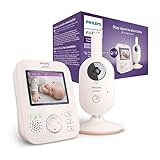 Philips Avent Babyphone mit Kamera Advanced, 1080p – sicheres Video Babyphone, 2,8 Zoll Bildschirm, 2-Fach Zoom, Nachtsicht, Gegensprechfunktion, Schlaflieder, Baby Monitor (Modell SCD881/26)