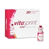 Vitasprint B12 Trinkfläschchen, 30 St. – Mit hochdosiertem Vitamin B12 und wertvollen Eiweißbausteinen für mehr geistige und körperliche Energie und weniger Müdigkeit und Erschöpfung