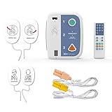 AED Trainer mit Fernbedienung, Erste Hilfe Lehrgerät für AED-Training, Tragbar AED Trainingsgerät mit CPR-Lehrgerät Maschine, 10 Trainingsszenarien, Sprachkombination Deutsch/Englisch (XFT 120C+)