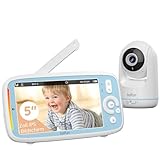 BOIFUN Babyphone mit Kamera ohne WLAN,Automatische Nachtsicht Babyfon,PTZ 360° View,5 Zoll 720P IPS Bildschirm,3×Zoom,VOX Modus,Zwei-Wege-Audio,Temperaturüberwachung,Wiegenlieder, 300m Reichweite