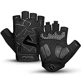 ATERCEL Fahrradhandschuhe Halbfinger für Herren Damen - Radsporthandschuhe MTB Handschuhe mit SBR-Polsterung für Radfahren, MTB, Fitness (L)