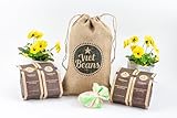 Kaffee Geschenk für Kaffeeliebhaber - Kaffee im Kaffeesack Jute - Vier Sorten exotischer Kaffee im Jutesack - Kaffee Ostern Geschenkidee - Geschenk für Kaffeetrinker - Ganze Bohne