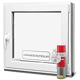 Kellerfenster 40x50 cm 2 fach Verglasung - Alle Größen Kunststofffenster 60mm Profil -Din Rechts- BxH: 400x500mm Perfekt für Fenster Gartenhaus, Garagenfenster, Hauskeller mit Dreh-Kipp System