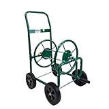 Schlauchwagen Basic 4 Räder 95,5 x 58 cm Stahl, für 50 m Gartenschlauch 3/4' Anschluß grün