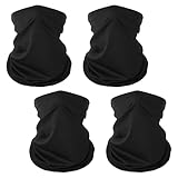 Roinaid 4 Stück Motorrad Halstuch Herren, Multifunktionstuch Schlauchschal, Elastische Schnelltrocknend Ski Maske