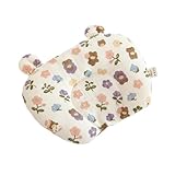 WERNZATT-Baby Reisekissen Kinderwagen Autositz Weiches Kopf- und Nackenstützkissen Baby Reise Nackenkissen (Blumenbär, 22cm*28cm)
