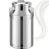 Adima 201 Milchkanne Schwerlast Milcheimer Edelstahl Milch Transportkanne Mit DREI Verschlussclips Und Silikondichtung Praktisch Für Den Transport 28L/35L/48L/64L/76L,64L