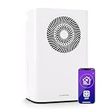 Klarstein CircleDry 12L Smart Luftentfeuchter, Wi-Fi App-Steuerung, Leise 38dB, 24h Timer, Kontinuierliche Entwässerung, Feuchtigkeitskontrolle, Tragbar für Räume bis 24m², Weiß