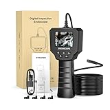 Montesy 1080P Inspektionskamera mit einstellbarem LED-Licht & wasserdichtem Kabel Tragbare Endoskopkamera ABS für Rohr
