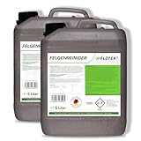 FLOTEX Felgenreiniger 2x5l - Hocheffektiver Reiniger für lackierte Stahl-, Chrom- & Alufelgen - Entfernt schnell & zuverlässig hartnäckigen Schmutz & Rost - Ideale Felgenpflege in Profiqualität