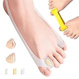 nailgeler 3 Stück Hallux Valgus Korrektor Set, Silikon Hallux Valgus Zehenspreizer, Hallux Valgus Trainingsband, Hallux Valgus Korrektur Set für Damen & Herren