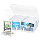 Lifewit Fotoaufbewahrungsbox 10,1 x 15,2 cm Fotoetui, 18 innere Fotohalter, durchsichtige Fotoboxen zur Aufbewahrung, Foto-Organizer aus Kunststoff für Saatgut, Karten, Handwerk, Aufkleber