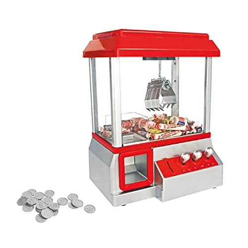 Dhouse Candy Grabber Süßigkeitenautomat Machine Dispenser Machine Spiel Candy Clip und Dispenser Grab Hand Slot Machine Rot