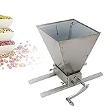 2Rollen GetreidemüHle quetsche Malz Futter Mais Grain Schrot Grinder Hand MüHle Heimbrauer Crusher Brewers Verstellbar mahlmaschine Manuelle Einstellbare (Edelstahlrollen mit Aluminiumfuß)