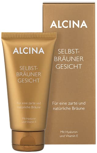 ALCINA Selbstbräuner Gesicht - Für eine zarte und natürliche Bräune - Mit Hyaluron und Vitamin E - 1 x 50 ml
