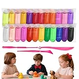 Ton-Set für Kinder, Skulptur-Set aus Knete, mehrfarbig, nicht klebend, lebendige Farben, kreatives Basteln für Zuhause, Schule, Klassenzimmer, Mädchen und Erwachsene