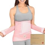 KeaBabies Revive 3 in 1 Postpartum Gürtel für Damen - Bauchgurt nach Geburt Kaiserschnitt, Rückbildungsgürtel nach Geburt, Bauchband nach Geburt, Bauchgurt Schwangerschaft (Blush Pink, X-Large)
