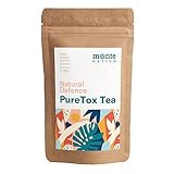 Detox Natural Defence Tee Mischung Monte Nativo (160g) - Loser Kräutertee - Koffein Tee - Yerba Mate Tee, Oolong Tee, Guarana, Goji Beeren, Ginseng - Entgiftungstee - Heiß & Eistee - 30 Tage