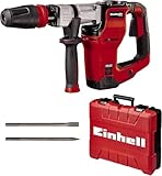 Einhell Abbruchhammer TE-DH 12 (1.050 W, Schlagzahl 4.100 U/min, 12 Joule Schlagstärke, SDS-max-Werkzeugaufnahme, 4 m Gummikabel, inkl. Spitz- und Flachmeißel, inkl. E-Box)