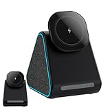 Kabellose Ladestation, kabelloser Lautsprecher mit HD-Surround-Sound, kabelloser Lautsprecher, magnetisch, kabelloses Ladegerät, Ständer für Handy