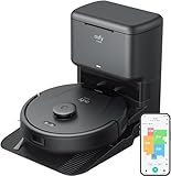 eufy L60 Saugroboter mit Absaugstation, Ultra Starke 5.000Pa Saugkraft, Anti-Haar-Verwicklung, Absaugstation 60 Tage ohne Leeren, iPath-Laser-Navigation(Generalüberholt)